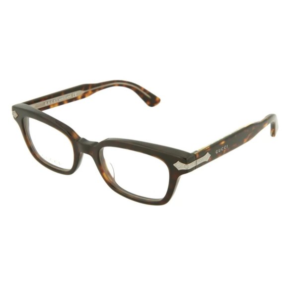 Gucci Square Havana 51mm Eyeglasses - Picture 1 of 3